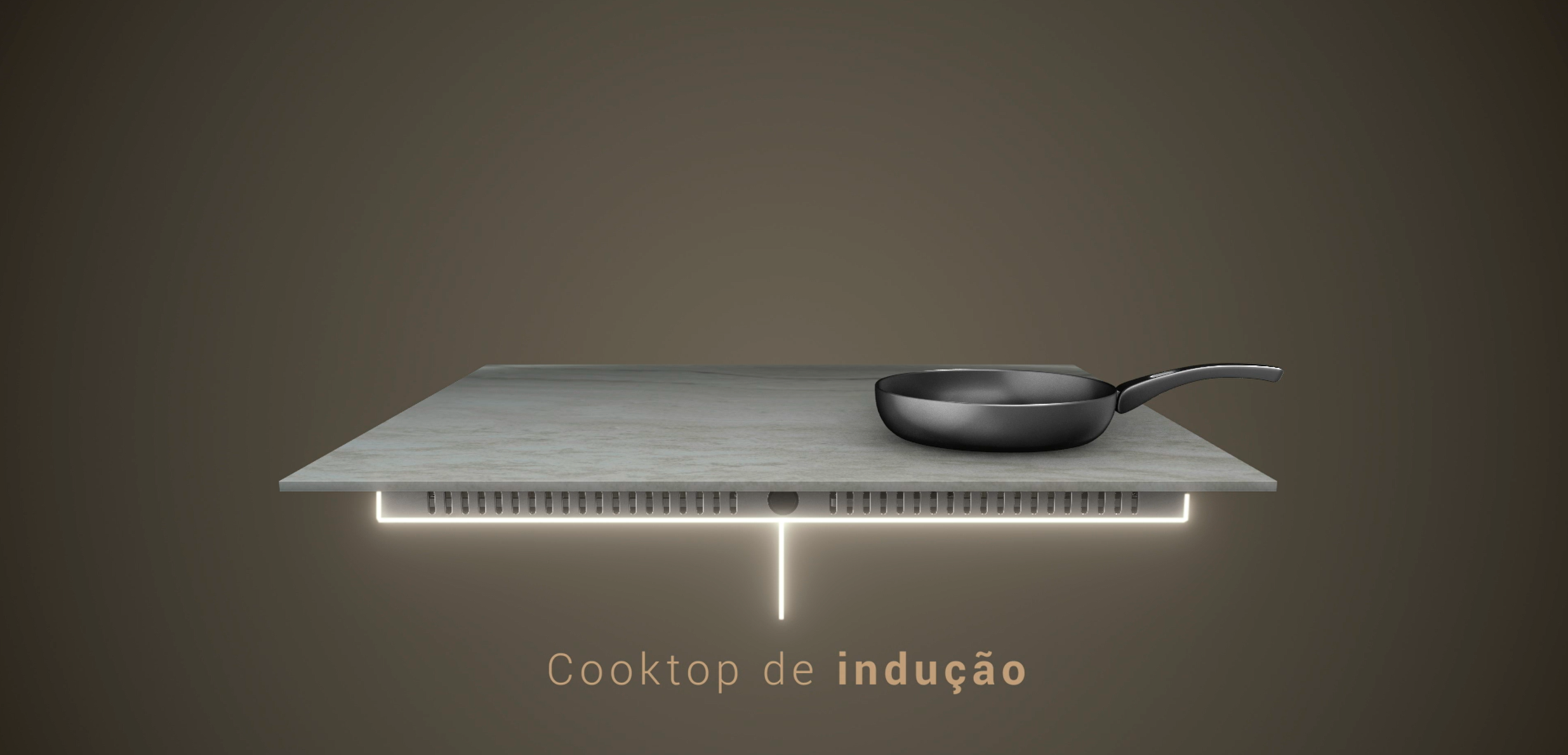 Slide cooktop de indução